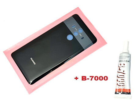 Huawei Uyumlu MATE 10 Pro Arka Pil Batarya Kapağı (CAM+B-7000) SİYAH