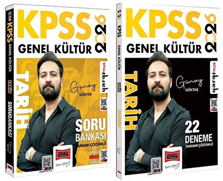 Yargı 2026 KPSS Tarih Soru Bankası + 22 Deneme 2 li Set Günay Göktaş Yargı Yayınları Paragraf Hediye