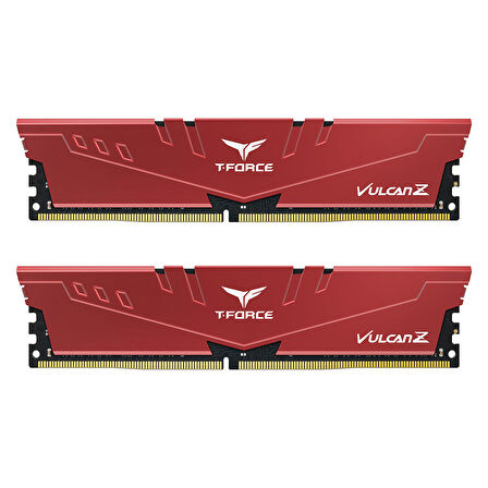 Team T-Force Vulcan Z Red 16GB(2x8GB) 3200Mhz CL16 DDR4 Gaming Ram (TLZRD416G3200HC16FDC01)