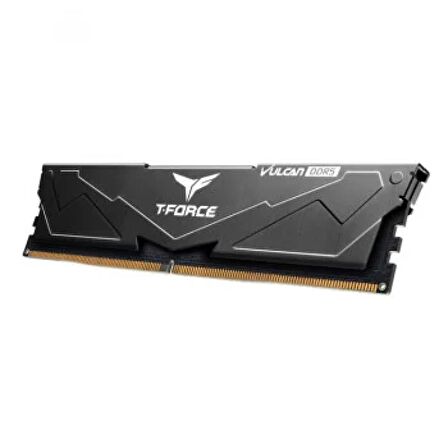 TEAM T-FORCE VULCAN BLACK 32GB(2X16GB) 6000MHZ DDR5 CL38 GAMİNG RAM (FLBD532G6000HC38ADC01)