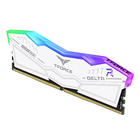 Team T-Force DELTA RGB 32 GB (2X16GB) 5600 MHz DDR5 CL38 Beyaz Gaming Ram (FF4D532G5600HC38GDC01)