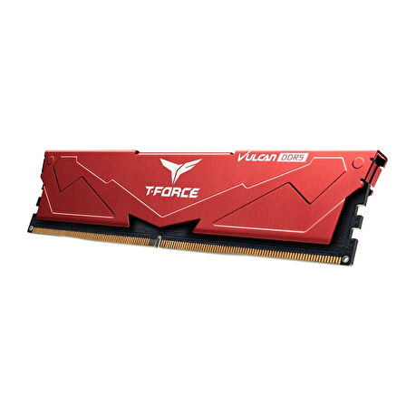 TEKNOTEG - Team T-Force Vulcan Red 32GB (2x16) 6000MHz DDR5 CL38 Ram (FLRD532G6000HC38JDC01)