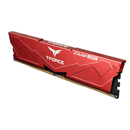 TEKNOTEG - Team T-Force Vulcan Red 32GB (2x16) 6000MHz DDR5 CL38 Ram (FLRD532G6000HC38JDC01)