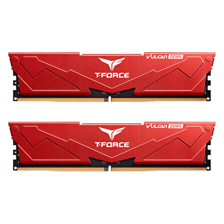 Team T-Force Vulcan Red 16GB 1x16GB 6000Mhz DDR5 CL38 Gaming Ram (FLRD516G6000HC38J01)