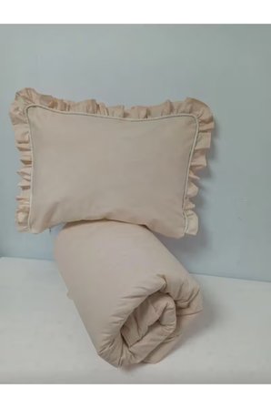 Ege HOME Decoration&Accessories Ege Home Bebek Yorgan Ve Fırfırlı Yastık Kılıfı Seti 