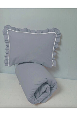 Ege HOME Decoration&Accessories Ege Home Bebek Yorgan Ve Fırfırlı Yastık Kılıfı Seti 