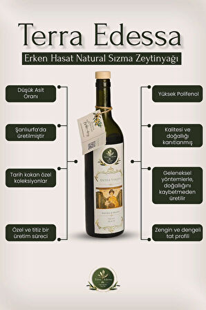 Erken Hasat Natürel Sızma Zeytinyağı - 750 ml - Mezopotamya'nın Bereketli Lezzeti