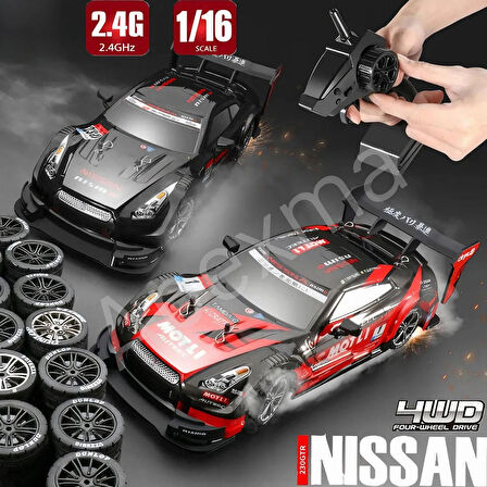 2.4GHz Uzaktan Kumandalı 1:16 Ölçek 4x4 7.4V Şarjlı Drift Yapan Araba - Uzaktan Kumandalı Rc Drift Aracı