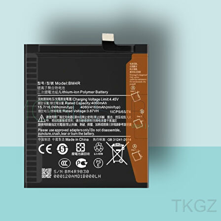 Tkgz - Xiaomi Mİ10 LİTE - BM4R - Batarya Pil Orijinal Sıfır