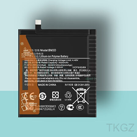 Tkgz - Xiaomi Mİ8SE - BM3D - Batarya Pil Orijinal Sıfır