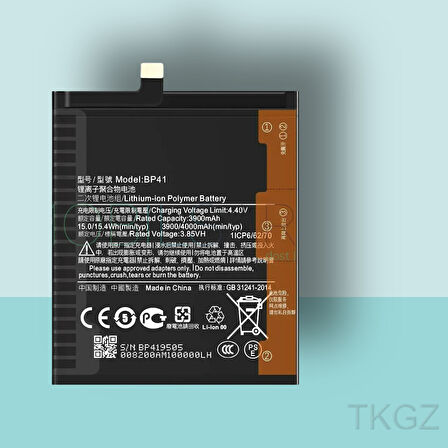 Tkgz - Xiaomi Mİ9T - BP41 - Batarya Pil Orijinal Sıfır