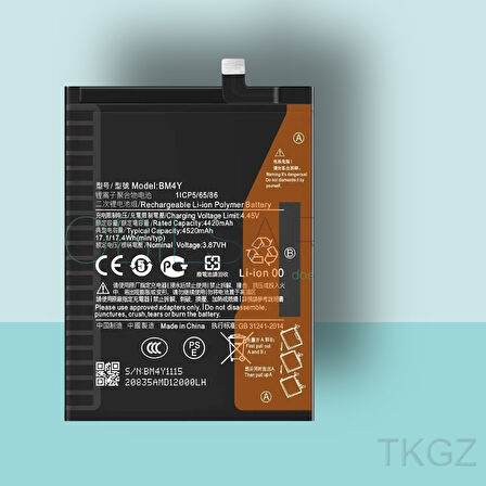 Tkgz - Xiaomi POCO F3 - BM4Y - Batarya Pil Orijinal Sıfır