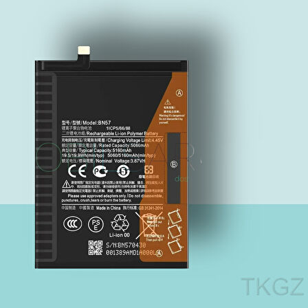 Tkgz - Xiaomi POCO X3 PRO - BN57 - Batarya Pil Orijinal Sıfır