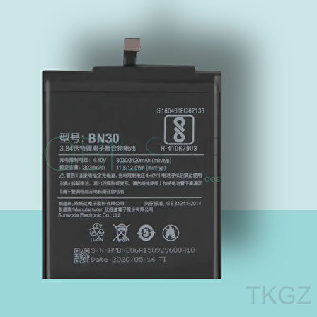 Tkgz - Xiaomi REDMİ 4A  - BN30 - Batarya Pil Orijinal Sıfır