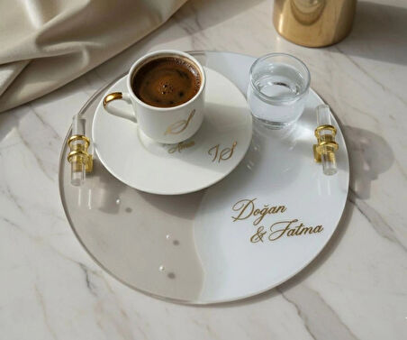 Kişiye Özel Epoksi Söz ve Nişan Tepsisi – İsimli, El Yapımı, Şık Sunum Tepsisi