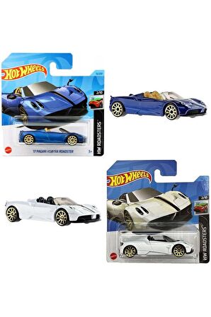 Hot Wheels - '17 Pagani Huayra Roadster Beyaz & Lacivert 2 Araç Set (1:64) 