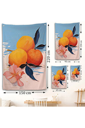 Masa üstündeki Portakallar Duvar Örtüsü-7654