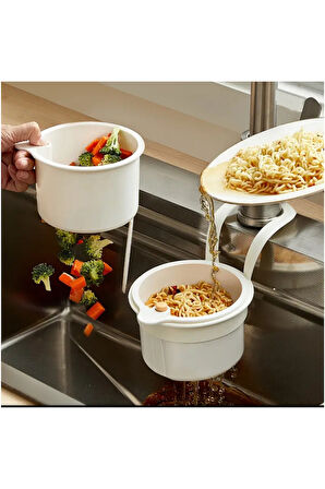 Altı açılabilen çöp süzgeci yemek atık süzgeci lavabo süzgeci mutfak evye süzgeci asılabilir süzgec