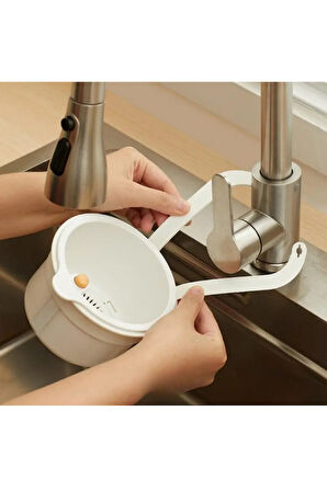 Altı açılabilen çöp süzgeci yemek atık süzgeci lavabo süzgeci mutfak evye süzgeci asılabilir süzgec