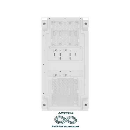 AZTECH AZT15 1050W Temper Cam , RGB Switch Beyaz 5 x RGB Fan Uzakdan Kumanda Akvaryum Gamin Kasa