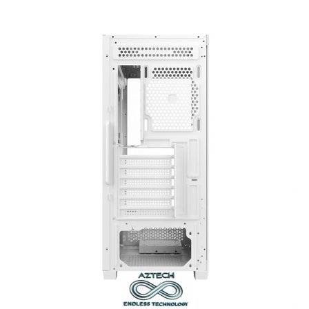 AZTECH AZT15 1050W Temper Cam , RGB Switch Beyaz 5 x RGB Fan Uzakdan Kumanda Akvaryum Gamin Kasa