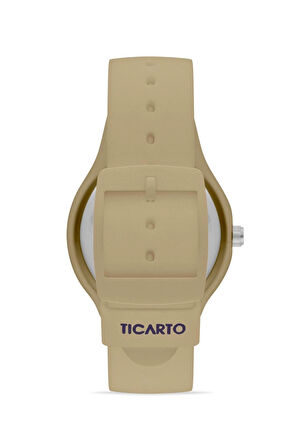 Ticarto Kadın Slikon Krem Kol Saati TCTSR004406S0202