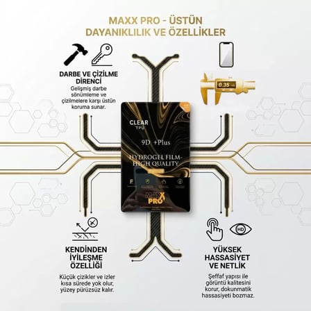 Huawei P40 PRO Uyumlu NANO Ekran Koruyucu 0.35 mm Extra Dayanıklı Koruma 9H + PLUS HD MAXXPRO