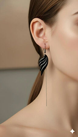 El Yapımı Tasarım Kadın Küpe - Kulağı Ağrıtmayan Çok Hafif ve Renkli Sallantılı Model