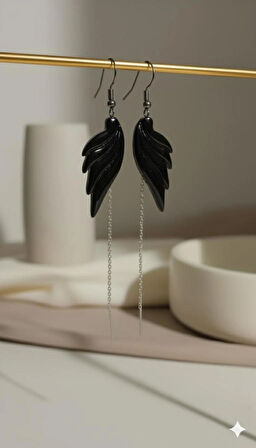 El Yapımı Tasarım Kadın Küpe - Kulağı Ağrıtmayan Çok Hafif ve Renkli Sallantılı Model