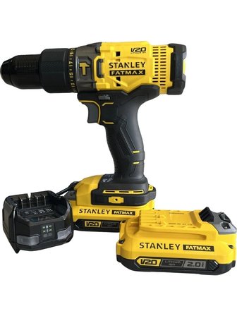 Stanley Fatmax SCD718D2A 18V V20 2.0 Ah Çift Akülü Darbeli Matkap Kiti + 83Parça Aksesuar