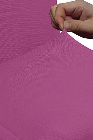 Spandex Mikro Petek Kumaş Likralı Lastikli Tüylenmez 6'lı Sandalye Kılıfı Kaliteli Sandalye Örtüsü - GÜL KURUSU 