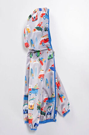 ERKEK ÇOCUK KAPÜŞON DETAYLI YAĞMURLUK - RÜZGARLIK 