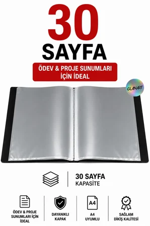 a4 boy için  noki Sunum Dosyası 30 Sayfa (hazır Poşetli Dosya) 1 Adet