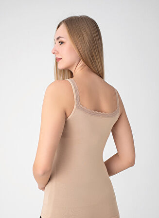 Bambu Askılı Dantelli Atlet 3'lü Paket