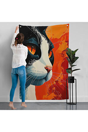 Cool Kedi Duvar Örtüsü-7658