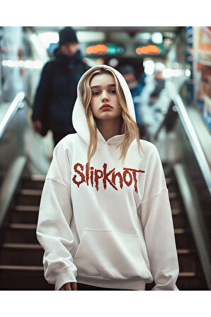 Slipknot We Are Not Your Kind Yazılı Unisex Oversize Rock Metal Hoodie
