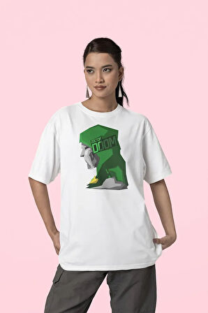 Marvel Karakter Baskılı Unisex Tişört, Oversize Doctor Doom Tişört