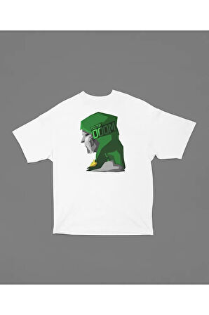 Marvel Karakter Baskılı Unisex Tişört, Oversize Doctor Doom Tişört