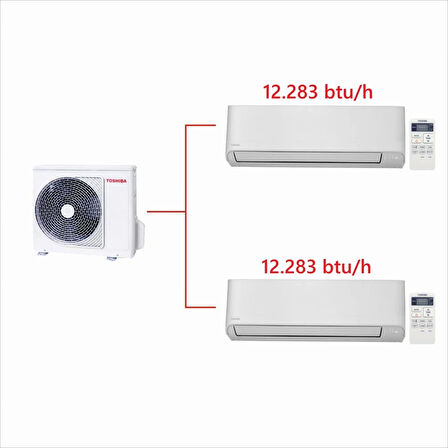 Toshiba 2M Multi Split Klima 12.000+12.000 BTU/h A+++