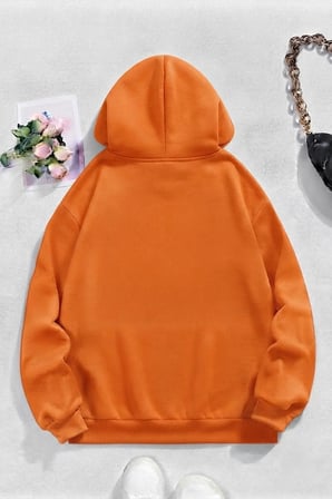 Unisex SevimliAyıcık Baskılı Oversize Kapüşonlu Sweatshirt