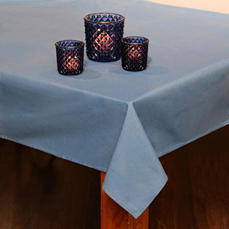 Mavi Pamuklu Masa Örtüsü (140x180)