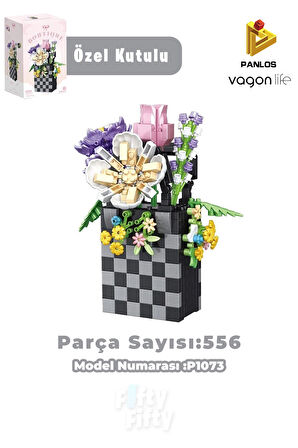 Panlos BOUTIQUE Serisi Siyah Çanta Figürü 556 Parça Oyuncak Yapım Seti -FFP1073