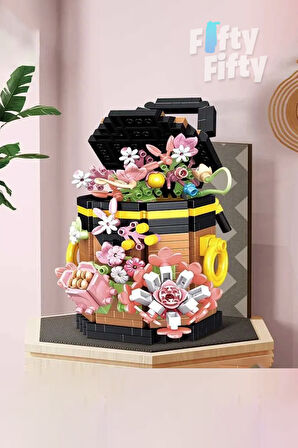 Panlos BOUTIQUE Serisi Çiçekli Çanta Figürü 633 Parça Oyuncak Yapım Seti -FFP1077