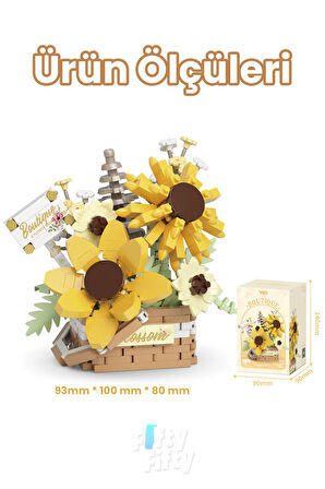 Panlos BOUTIQUE Serisi Mini Çiçek Buketi 498 Parça Oyuncak Yapım Seti -FFP1085