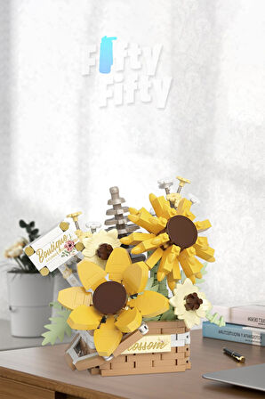 Panlos BOUTIQUE Serisi Mini Çiçek Buketi 498 Parça Oyuncak Yapım Seti -FFP1085