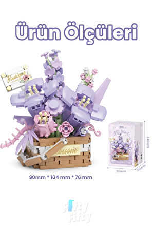 Panlos BOUTIQUE Serisi Mini Çiçek Buketi 515 Parça Oyuncak Yapım Seti -FFP1087