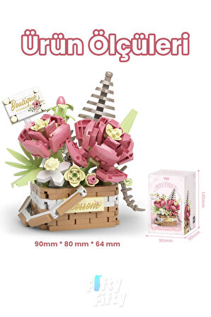 Panlos BOUTIQUE Serisi Mini Çiçek Buketi 395 Parça Oyuncak Yapım Seti -FFP1088