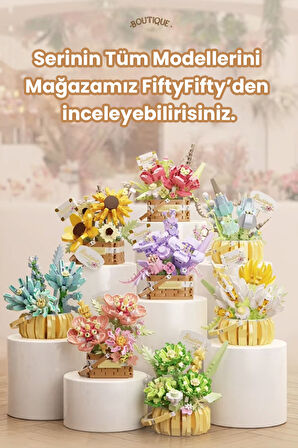 Panlos BOUTIQUE Serisi Mini Çiçek Buketi 517 Parça Oyuncak Yapım Seti -FFP1089