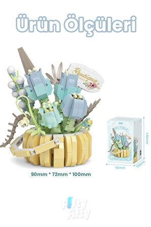 Panlos BOUTIQUE Serisi Mini Çiçek Buketi 529 Parça Oyuncak Yapım Seti -FFP1092