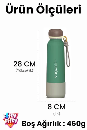 750 ML Pipetli Sızdırmaz Paslanmaz Çelik Termos Matara El Askılı bpa içermez 750ml 1106FF